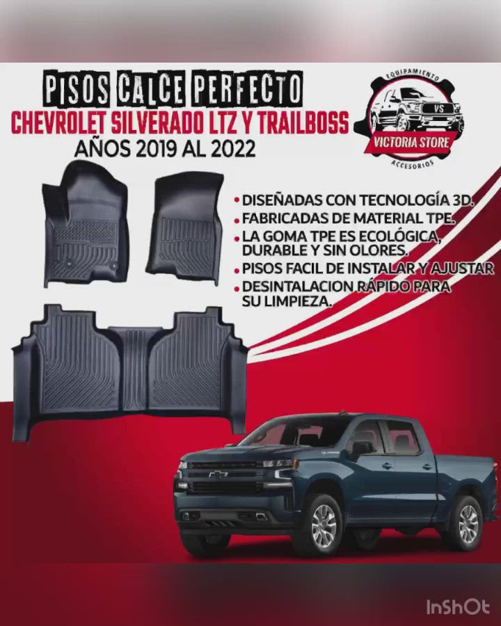 Pisos Calce Perfecto Chevrolet Silverado LTZ/TRAILBOSS 2019 al 2025