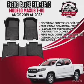 Pisos Calce Perfecto Maxus T60 T-60 / T-90 años 2019 al 2022